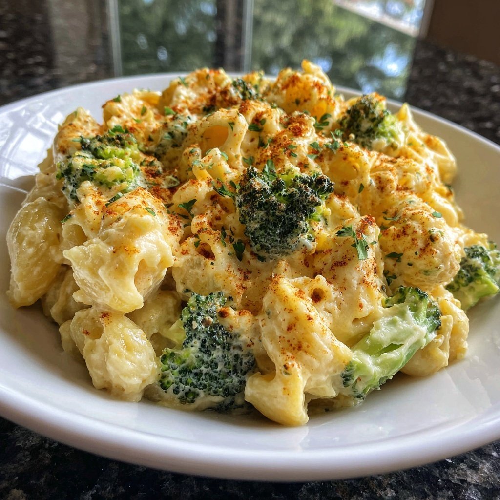 Creamy Cashew Broccoli Mac Cheese