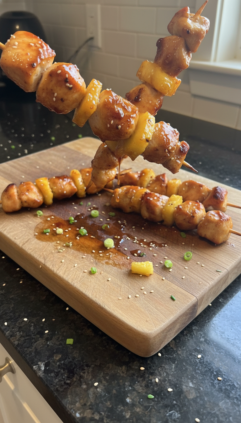 Teriyaki Pineapple Chicken Skewers