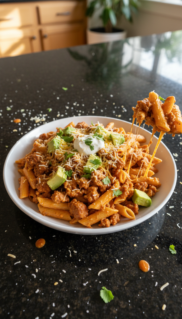 Zesty Mexican Taco Pasta Dish