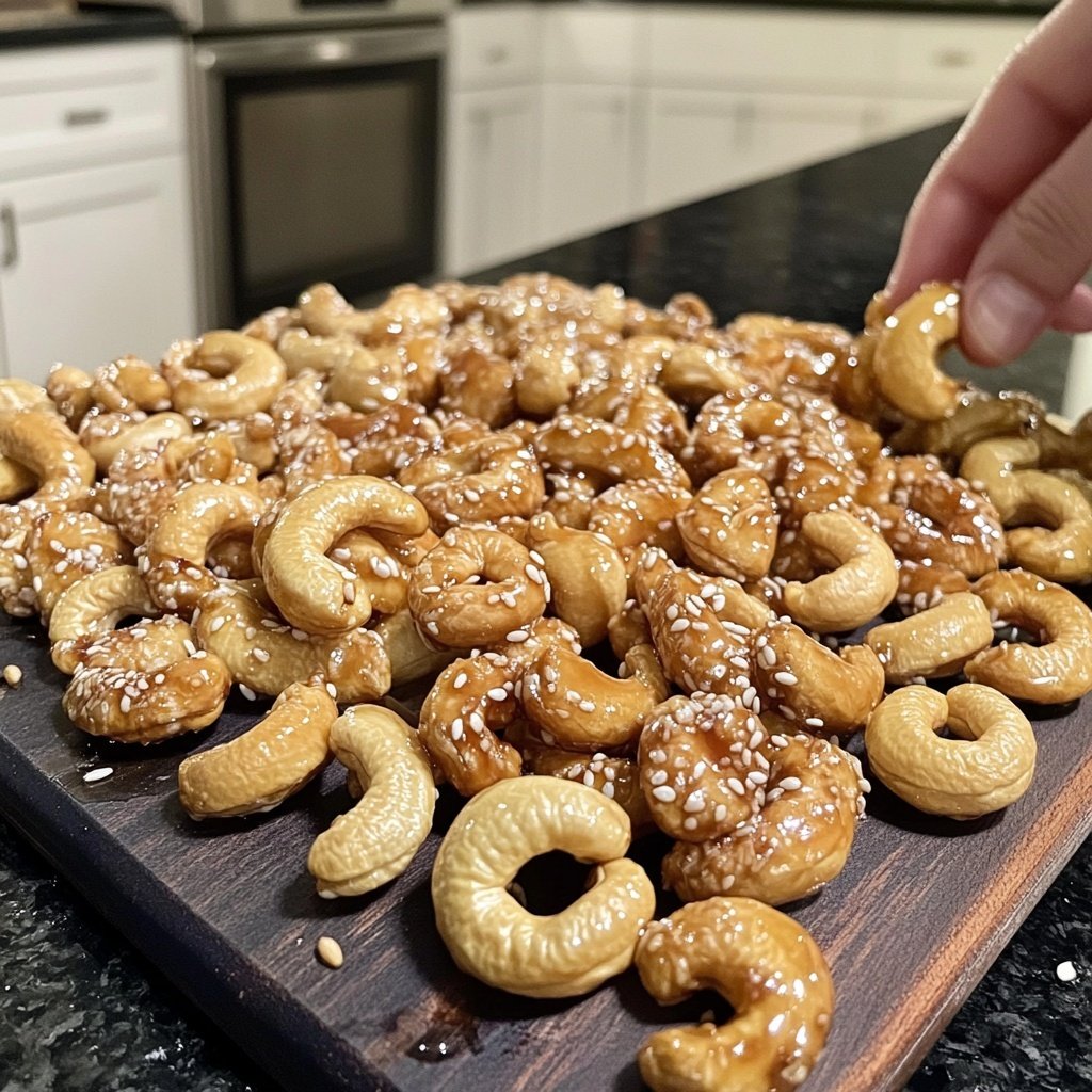 Sweet & Salty Sesame Honey Roasted Cashews
