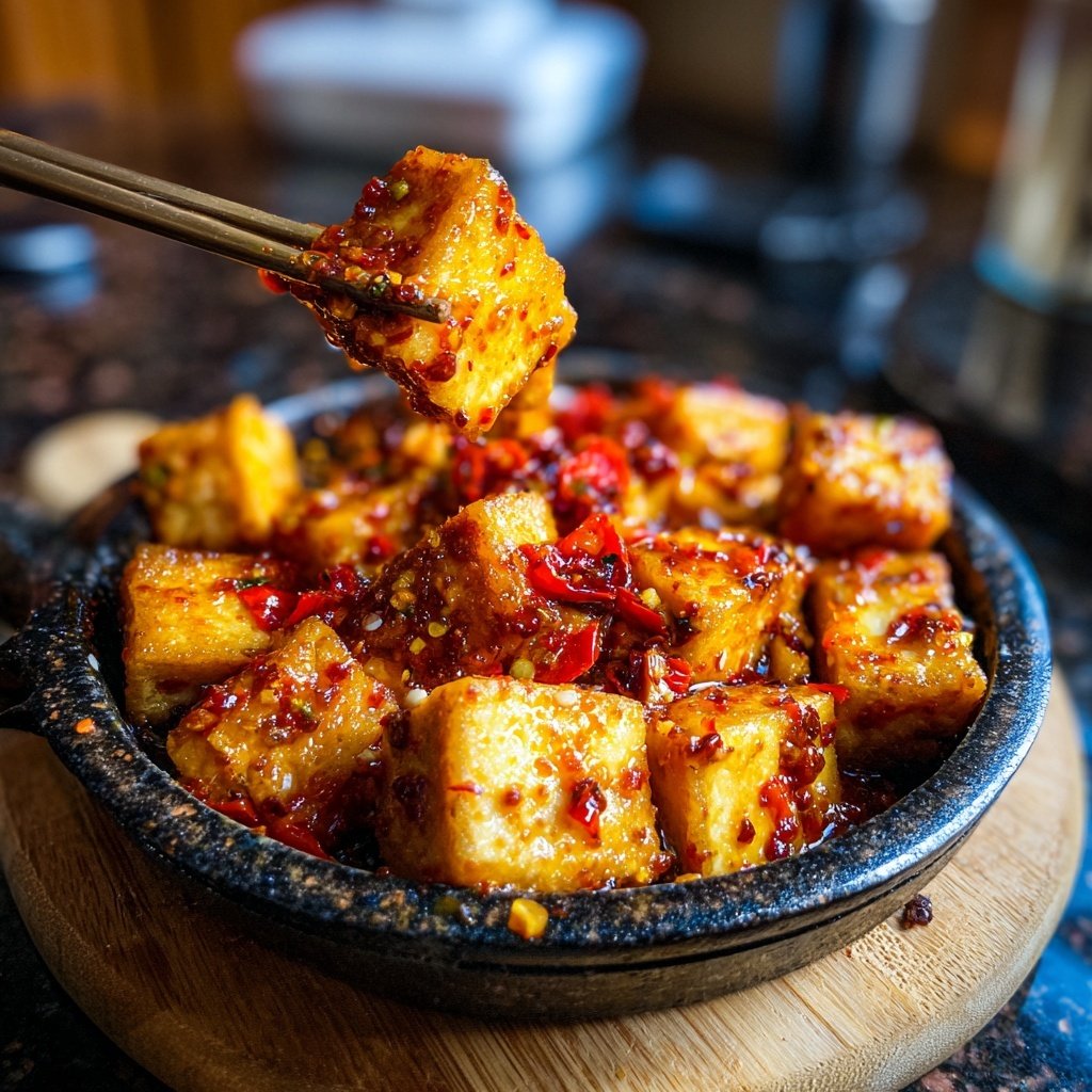 Crispy Tofu Bowls with Chili Sauce