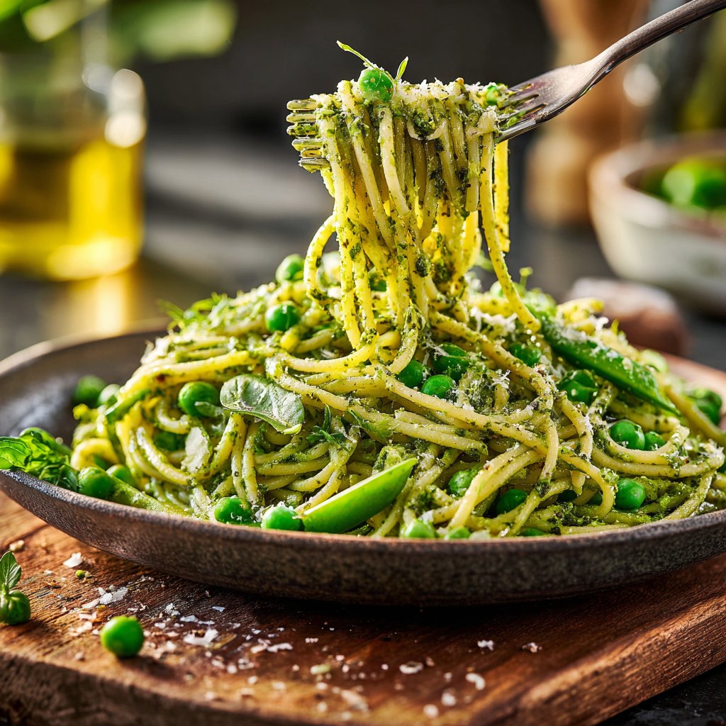 Spring Peas and Pesto Pasta