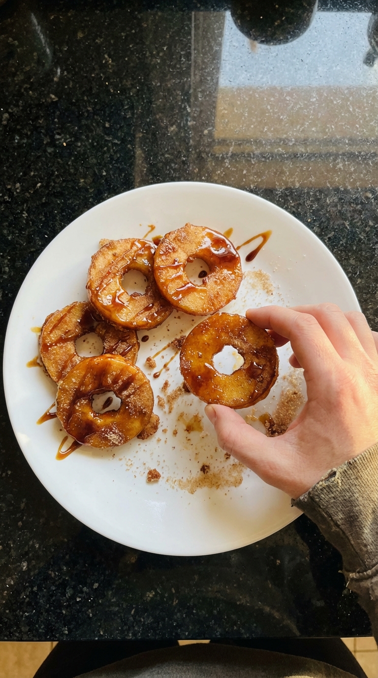 Cinnamon Sugar Candy Apple Rings