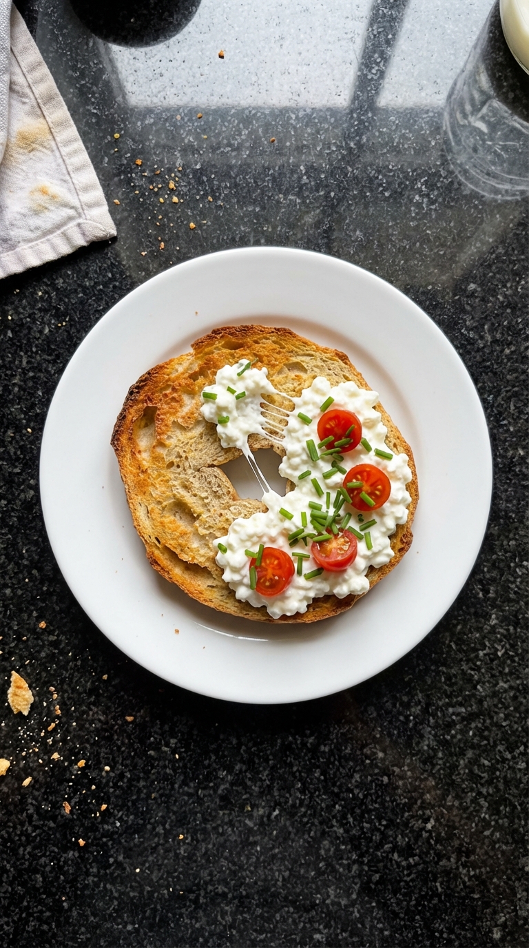 Cottage Cheese Bagel Delight Treat