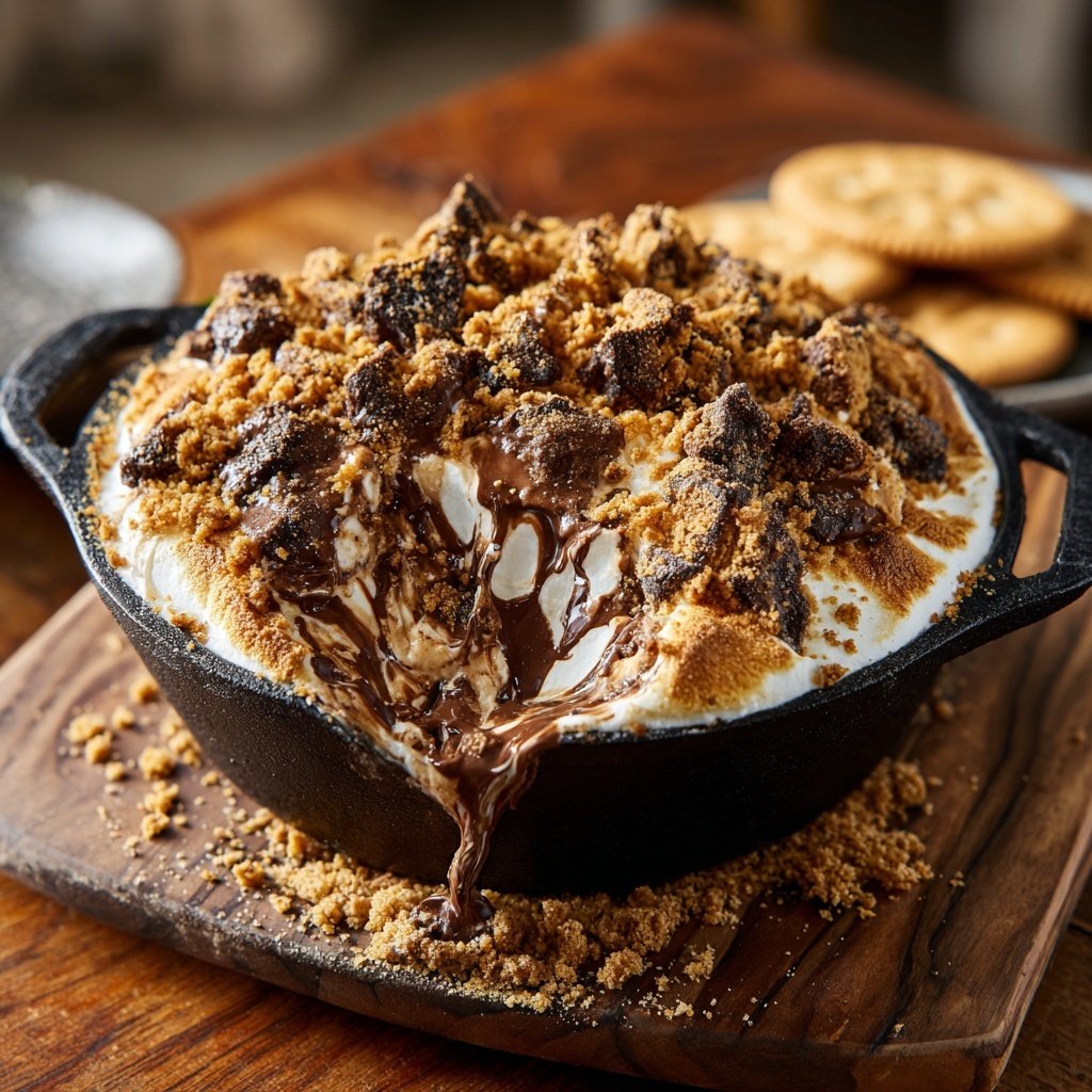 S’mores Dip with Graham Cracker