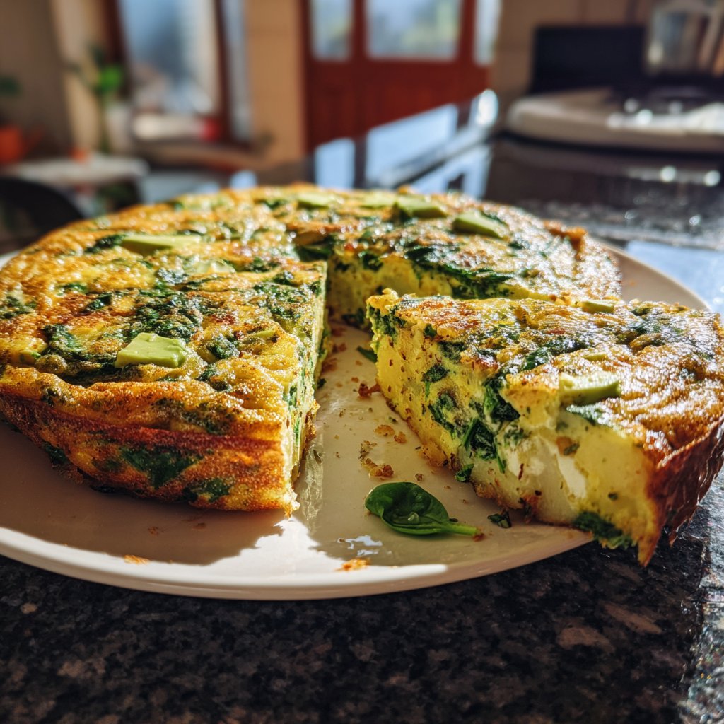 Airfryer Potato and Spinach Frittata