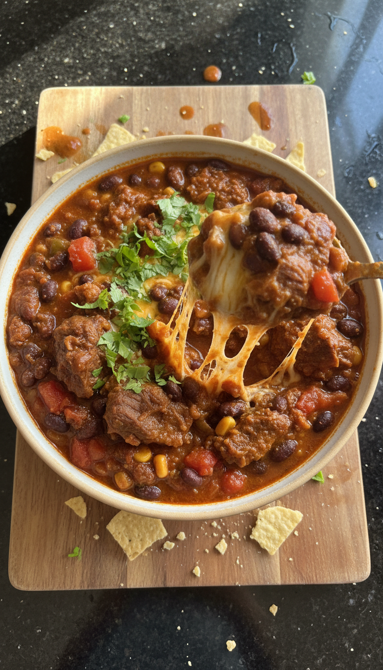 Southwestern Beef Chili Burst