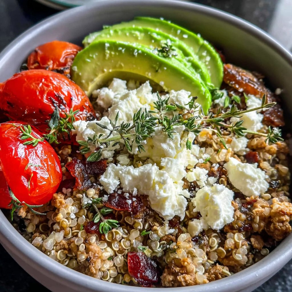 Mediterranean Turkey Quinoa Bowl