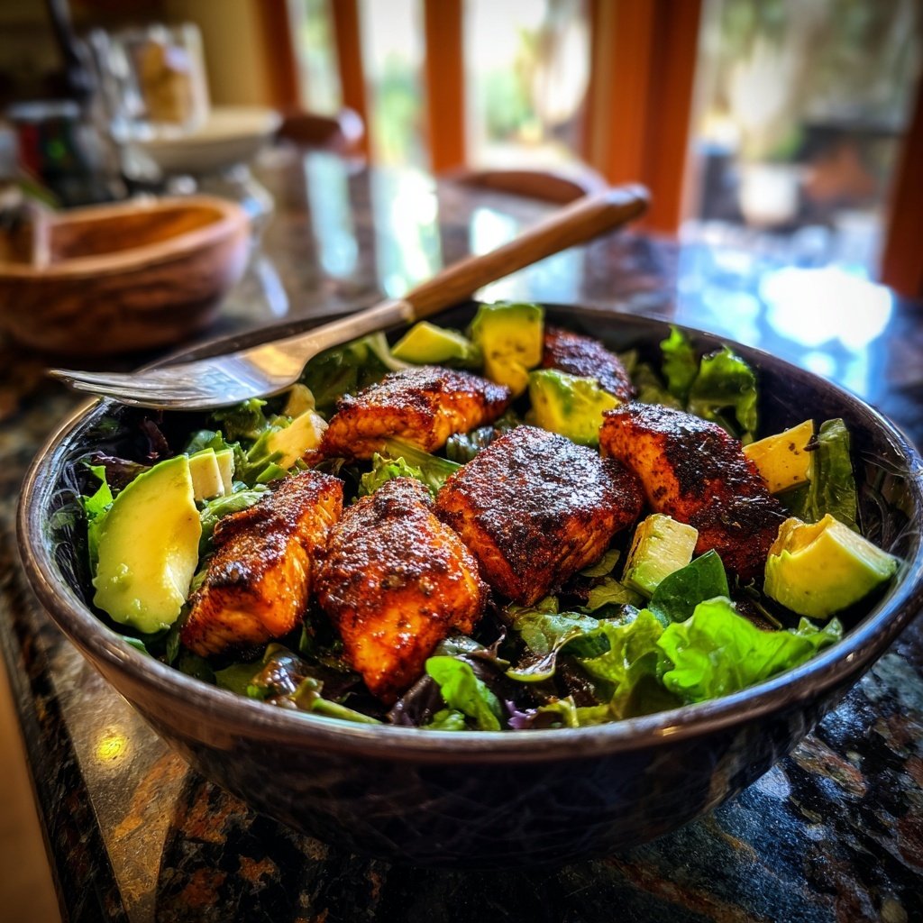 Blackened Salmon Salad Bowl