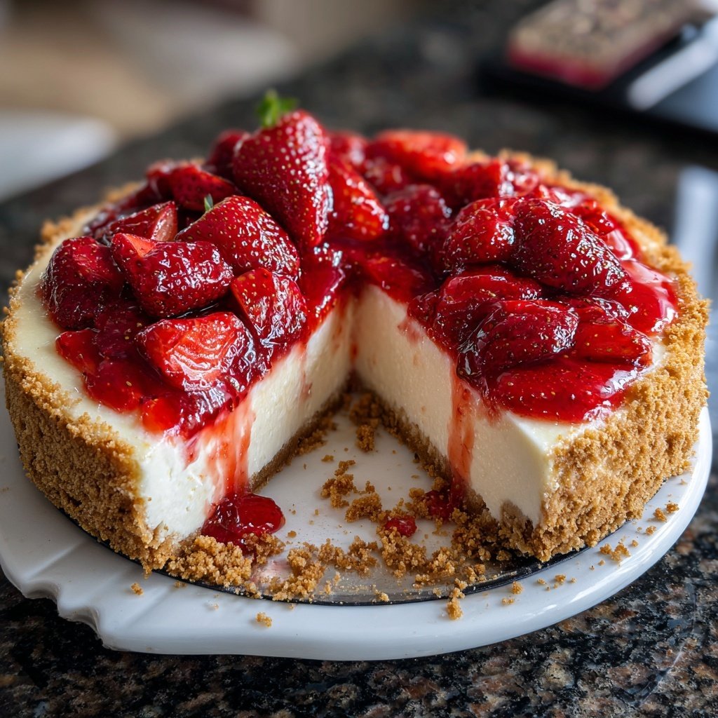 No-Bake Strawberry Cheesecake