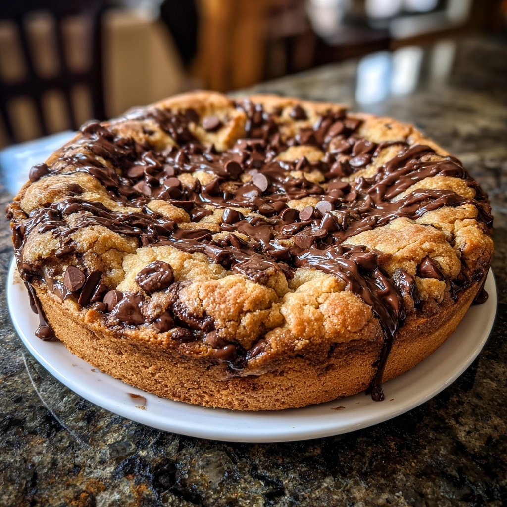 Giant Bakery-Style Chocolate Chip Cookie Cake​