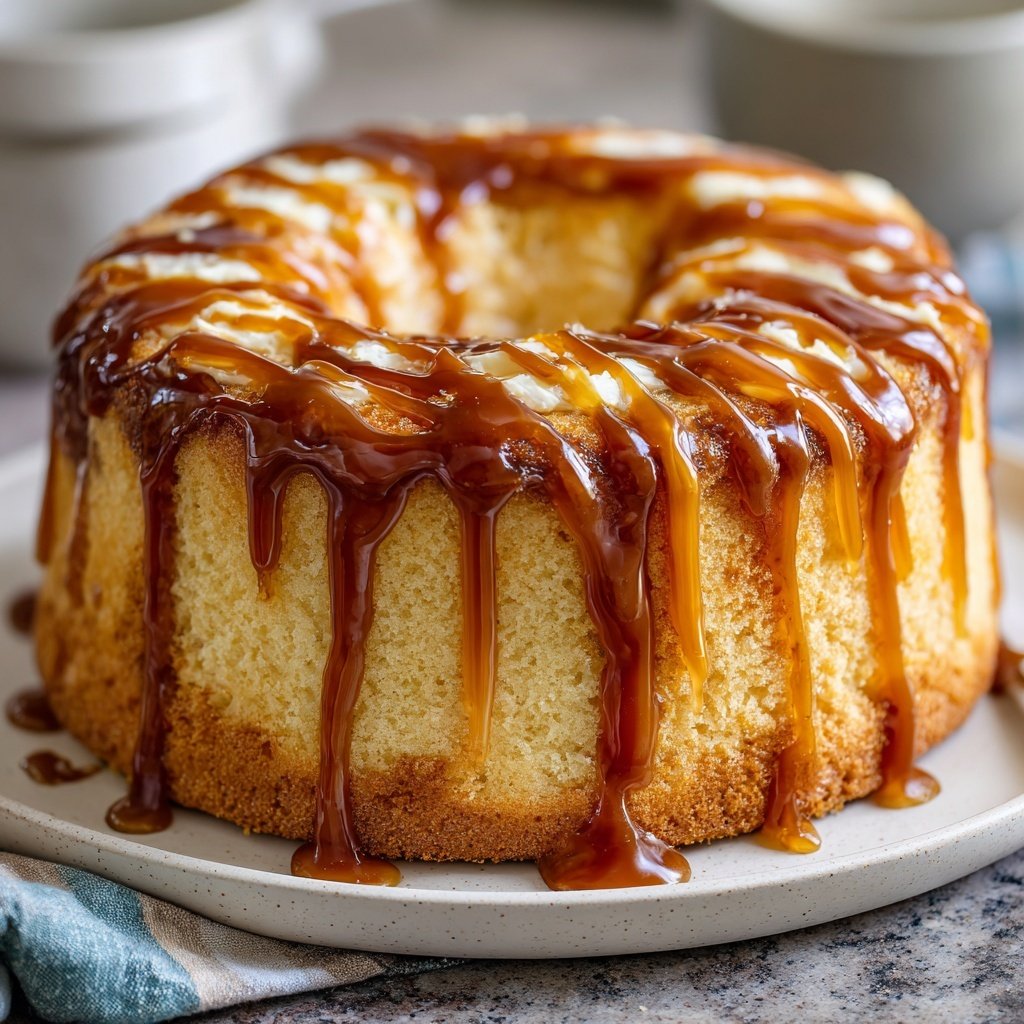 Moist Caramel Vanilla Cake
