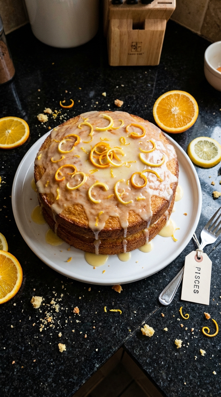Pisces Citrus Infused Cake