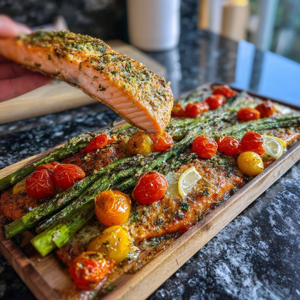 Savory Roasted Salmon with Veggies