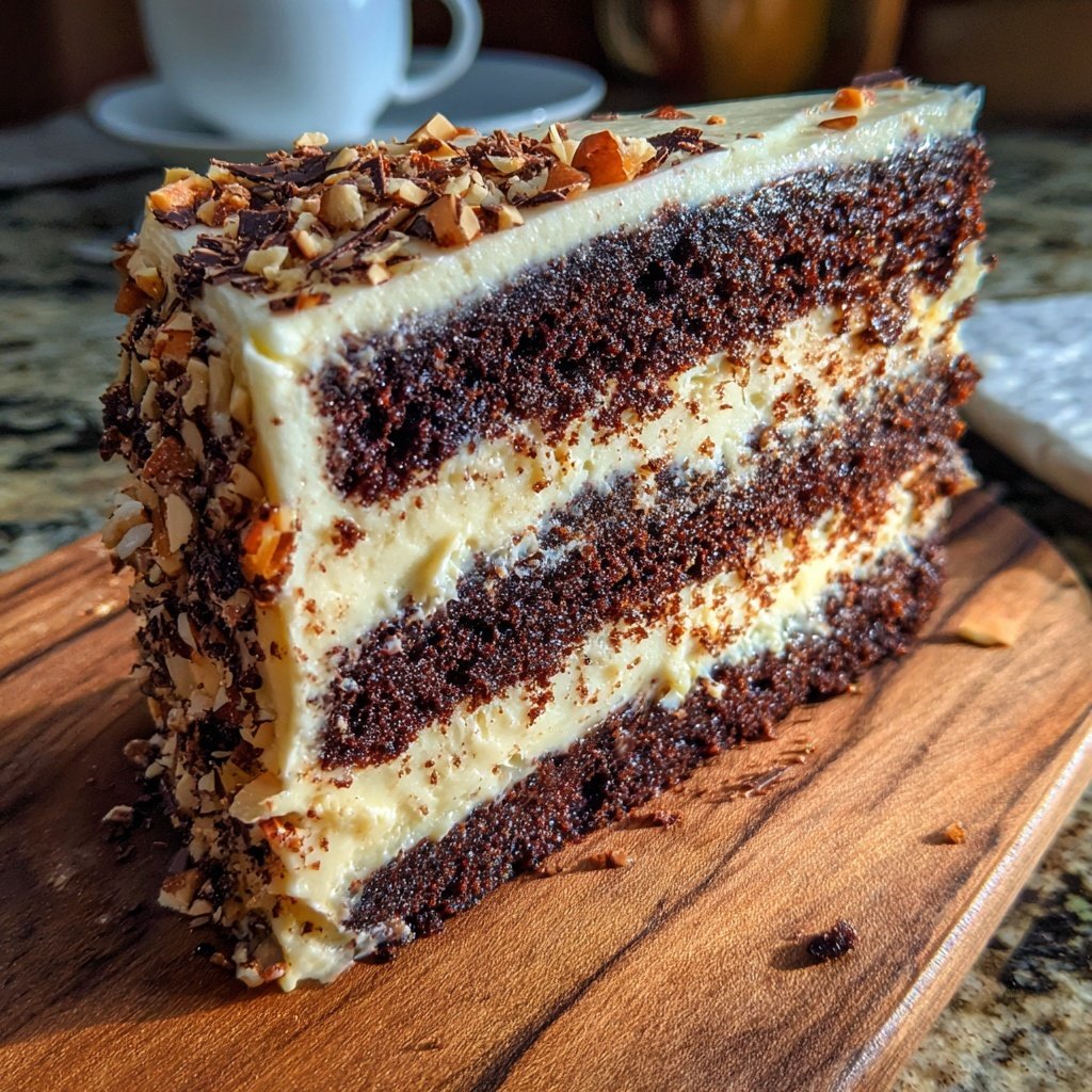 Chocolate Almond Vanilla Cake