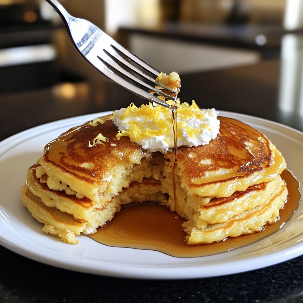 Meyer Lemon Ricotta Pancakes