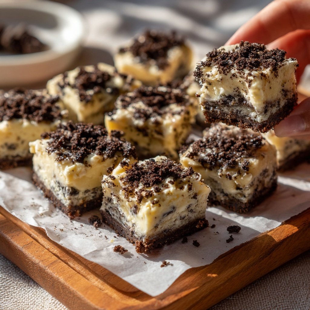 Oreo Dandelion Cheesecake Bites