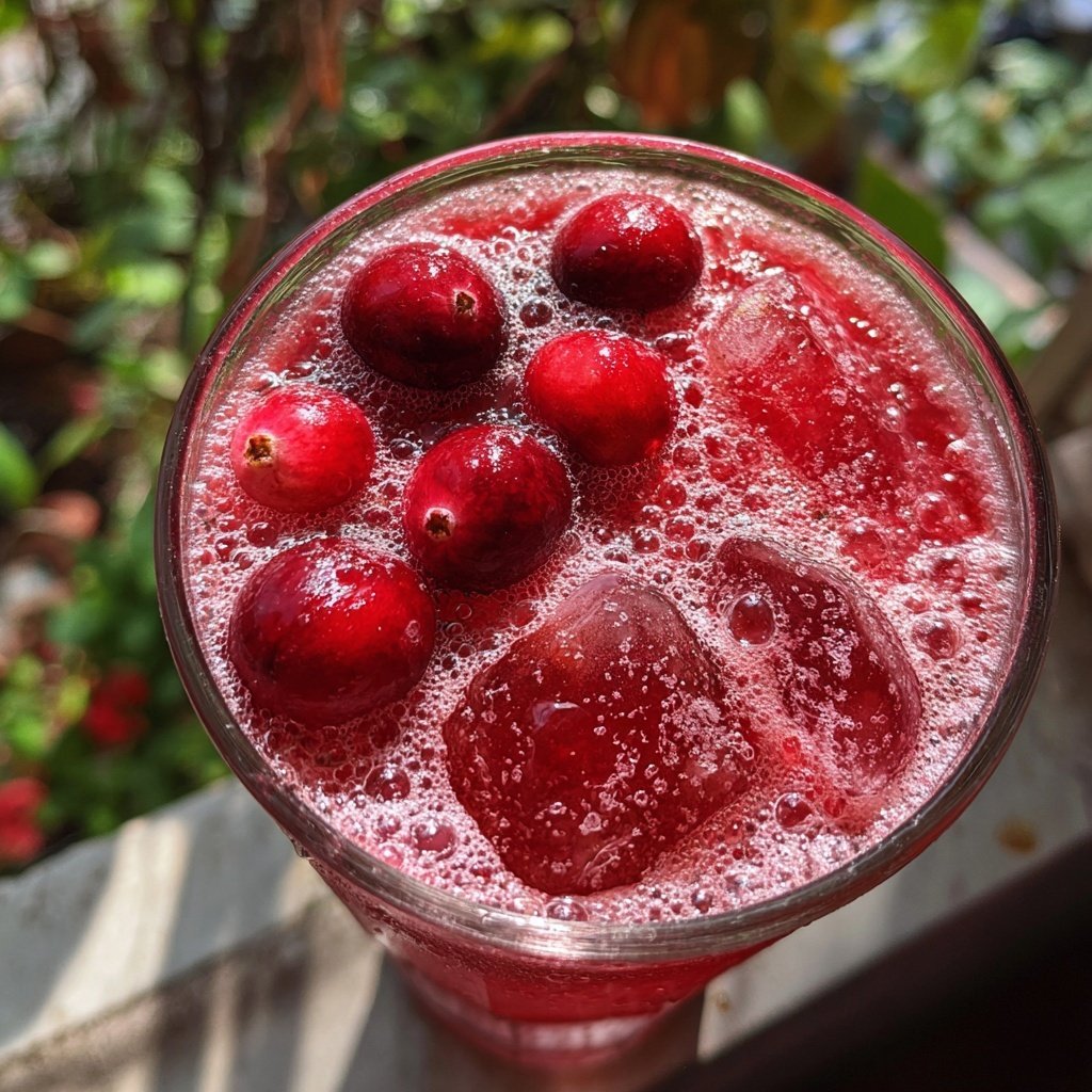 Cranberry Vanilla Frost Fizz